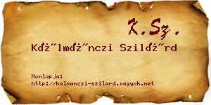 Kálmánczi Szilárd névjegykártya